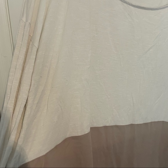 Anthropologie Meadow Rue Long Sleeve Colour block Beige Cream Size Large - Picture 3 of 6